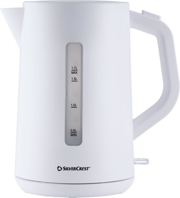 SILVERCREST Wasserkocher SWKK 3000 D1 / SOWKK 3000 D1 aus Kunststoff in Weiß mit Kalkschutzfilter und Abschaltautomatik - Bild 1