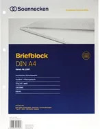 Soennecken Briefblock A4 blank weiß und blau mit 100 Blatt - Bild 1