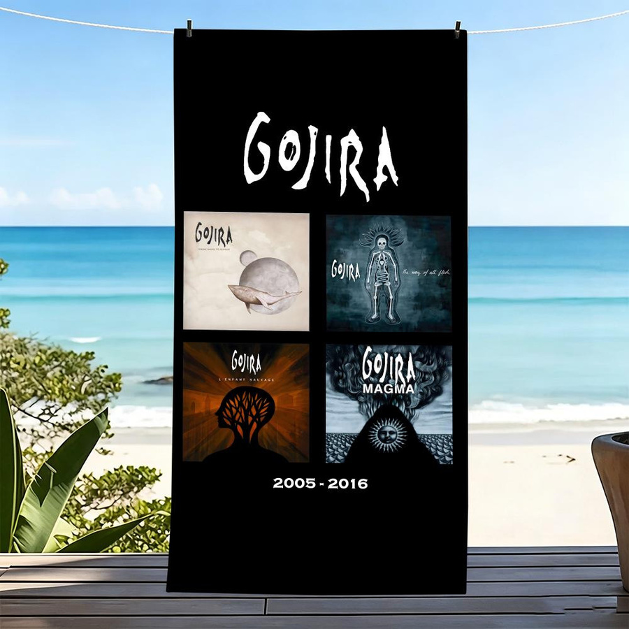 Gojira Roadrunner Records Mikrofaser Strandhandtuch von JMG Household Supplies, schnelltrocknend und sandfrei, B/H: 60 x 35 cm - Bild 7