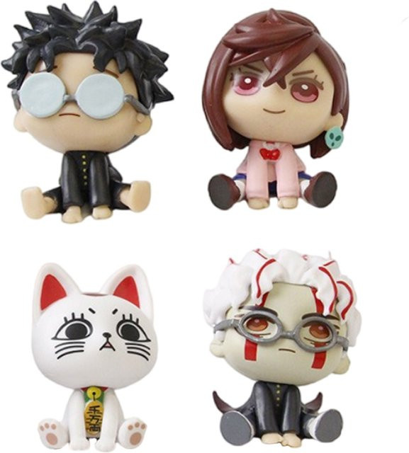 TAKARA TOMY Anime Dandadan Q-Version Figuren Set aus PVC, 4 Stück, Multicolor, Ayase Momo und Ken Takakura Action Modelle für dein Desktop-Zubehör - Bild 1