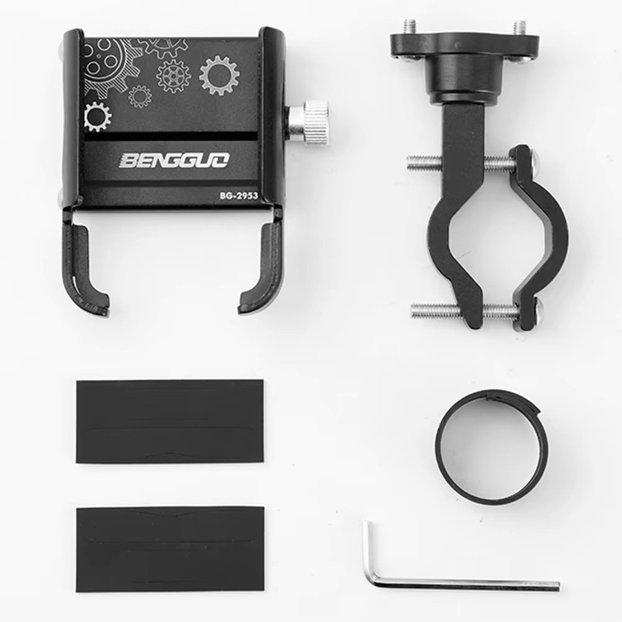 Fahrrad Handyhalterung aus Aluminiumlegierung mit 360 Grad Drehung in Rot für MTB, Roller und Motorrad - Bild 5