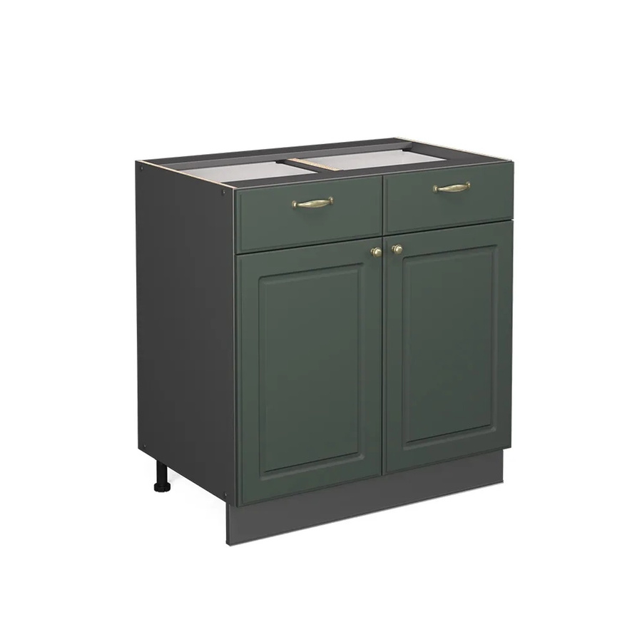 Vicco Küchenunterschrank Fame-Line Landhaus in Grün-Gold mit Schublade und Drehtür Breite: 80 cm - Bild 2