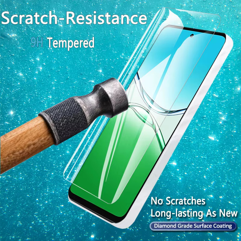 Displayschutzfolien aus gehärtetem Glas für Oppo A5 5G, 6,67 Zoll, transparent, kratzfest und fingerabdruckarm - Bild 3