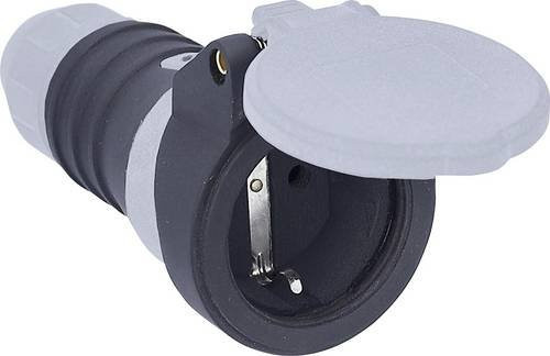 AS Schwabe Schutzkontaktkupplung 230V Schwarz Grau IP54 62311 - Bild 1