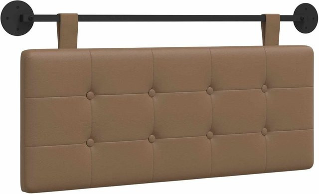 vidaXL Wandmontiertes Polsterpaneel aus Kunstleder in Braun, B/H: 110 x 55 cm - Bild 1