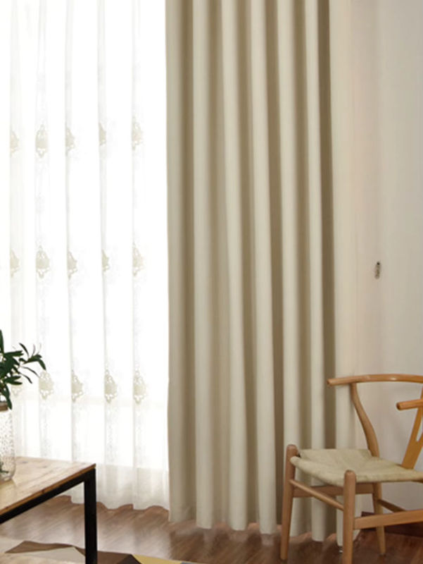 CENTURyMiG Verdunkelungsvorhang in Beige, moderner Stoff-Vorhang mit Ösen für Wohnzimmer und Schlafzimmer - Bild 4