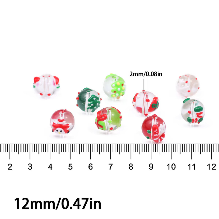 JHNBY Acryl-Glasperlen, mehrfarbig, 12 mm, Unisex - Bild 2