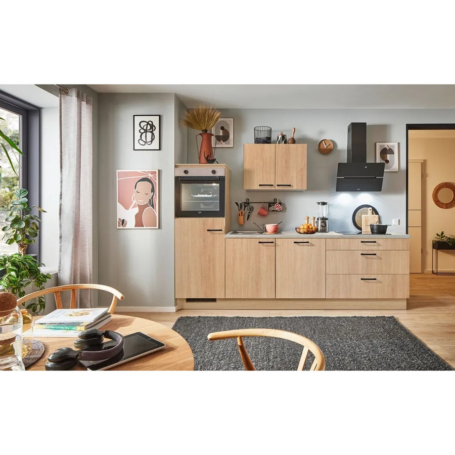 pino Küchenzeile Eiche Aviva mit Geräteschrank, Breite: 280 cm, Höhe: 174 cm, Tiefe: 60 cm - Bild 2