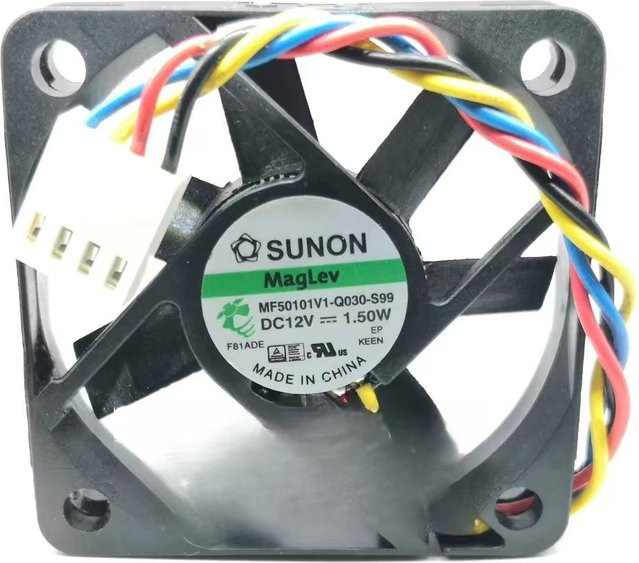 Sunon MF50101V1-Q030-S99 CPU-Kühler Lüfter Schwarz, 50mm, DC 12V, 1,50W, 4-Draht PWM - Bild 1