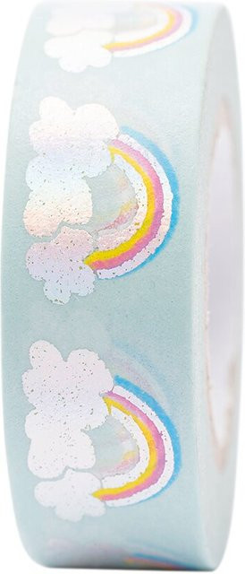 Rico Design Paper Poetry Masking Tape Regenbogen irisierend - Bild 1