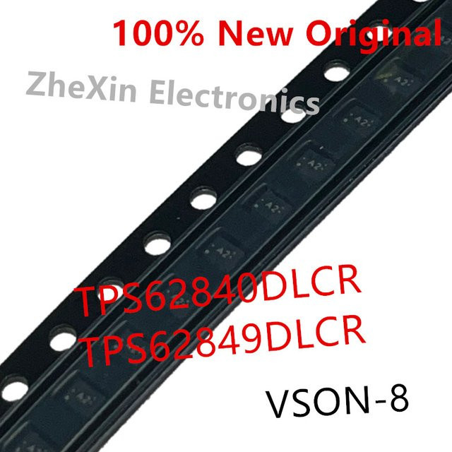 10er Set Spannungsregler-Chips TPS62849DLCR, TPS62840DLCR E5, TPS630250YFFR und TPS630252YFFR in Schwarz - Bild 1
