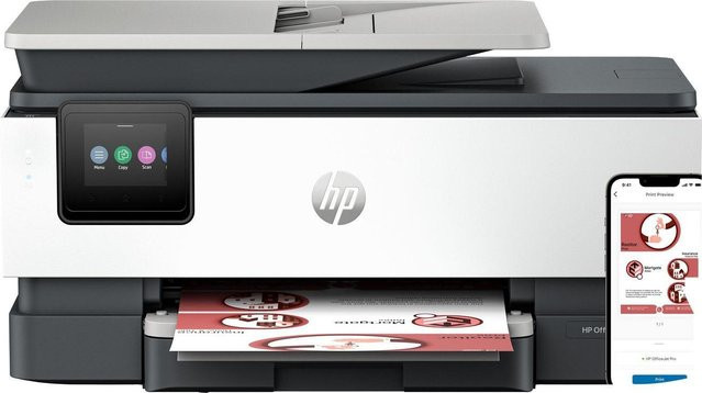 HP OfficeJet Pro 8132e All-in-One Tintenstrahldrucker in Weiß mit Drucken, Scannen, Kopieren und Faxen, WLAN, 4800 x 1200 dpi, A4 - Bild 1