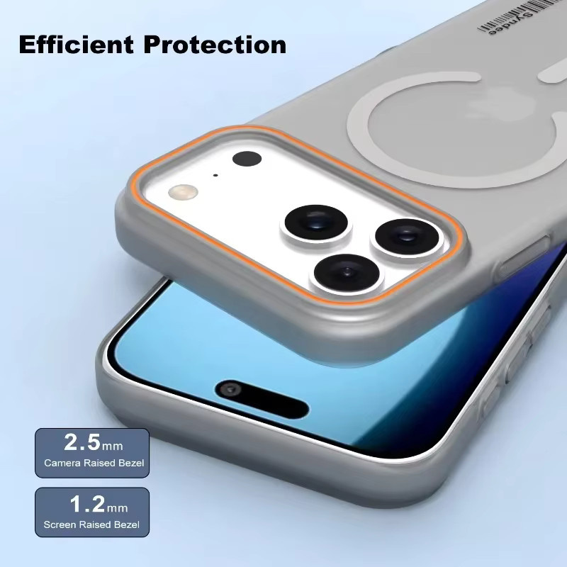 Stoßfeste Hartschalen-Handyhülle mit Wellenmuster und Magnetfunktion für iPhone 18 17 Pro Max Air, transparent oder schwarz, kompatibel mit kabellosem Laden - Bild 3