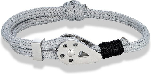 Armband Edelstahl, Karabiner, grau, Unisex - Bild 1