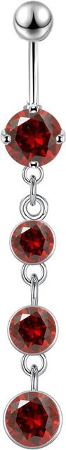 Lucky Star Jewelry Bauchnabelring Edelstahl, Zirkonia, Silber, Damen - Bild 1