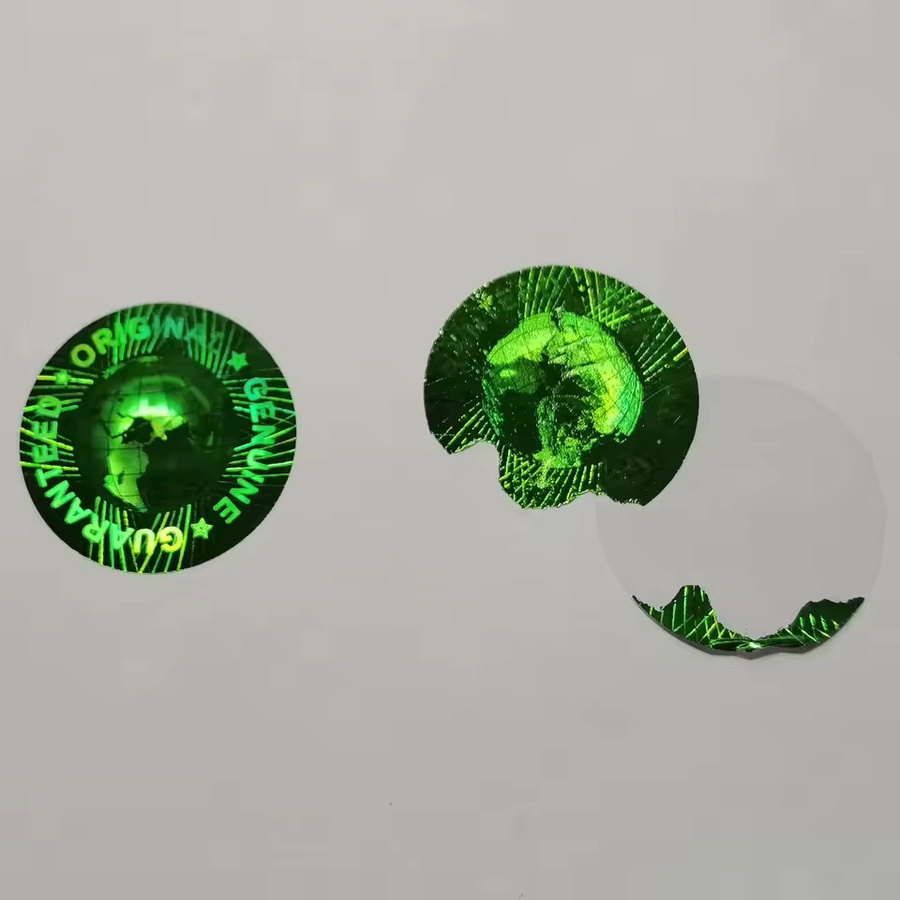TLK&FBB Hologramm-Siegel in Silber mit Erdmuster, runde VOID-Sicherheitsetiketten zur Echtheitsprüfung - Bild 2