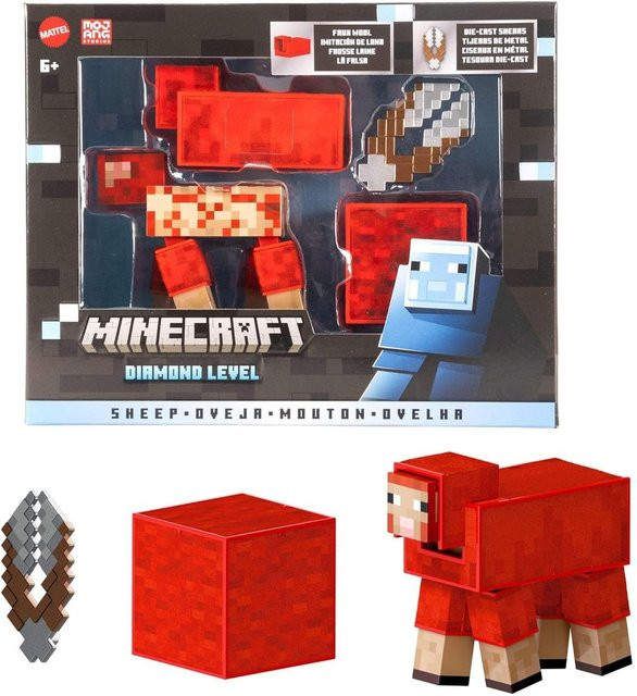 Mattel Minecraft rotes Schaf Actionfigur - Bild 1