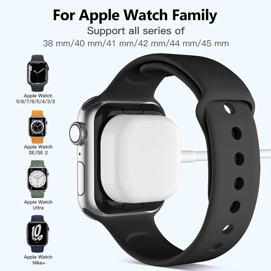 Magnetisches kabelloses Ladegerät für Apple Watch mit USB-A Anschluss, tragbare Schnellladestation für iWatch Serie 11 bis 5 - Bild 2