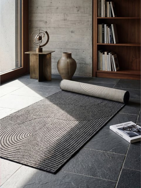 Läufer Flachgewebe Kadima Design von BORNO in Anthrazit, B/T: 80 x 200 cm - Bild 1