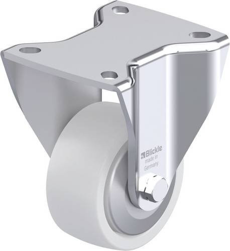 Blickle Stahlblech-Bockrolle BH-SPO 80G-FA in Grau/Weiß mit 80mm Rad-Durchmesser und 350kg Tragfähigkeit - Bild 1