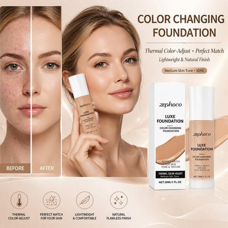 ZEPHOCO Foundation flüssig, Medium Skin Tone, Unisex