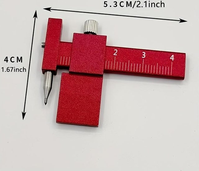 Binchi Outdoor Product Äquidistante Anreißlineal aus Aluminium in Rot - Bild 1