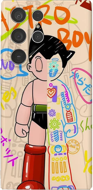 A-Astro Boy Graffiti Handyhülle für Samsung Galaxy S25 S24 S23 Ultra Plus A35 A55 in Multicolour mit Glossy HD Hard Cover Schutz - Bild 1