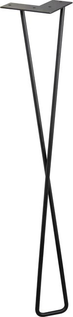 Wagner Möbelbein Hairpin Twist aus Metall in Schwarz Matt, Höhe: 71 cm - Bild 1