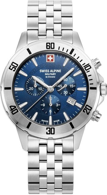 Swiss Alpine Military Chronograph, Edelstahl, Quarz, 44 mm, Herren - Bild 1