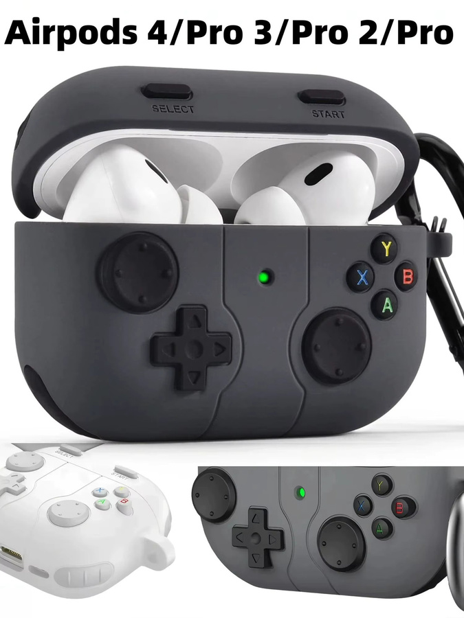 Silikon Schutzhülle im Spielkonsole Design für Apple AirPods Pro 3, Pro 2 und AirPods 4 in Grün - Bild 7