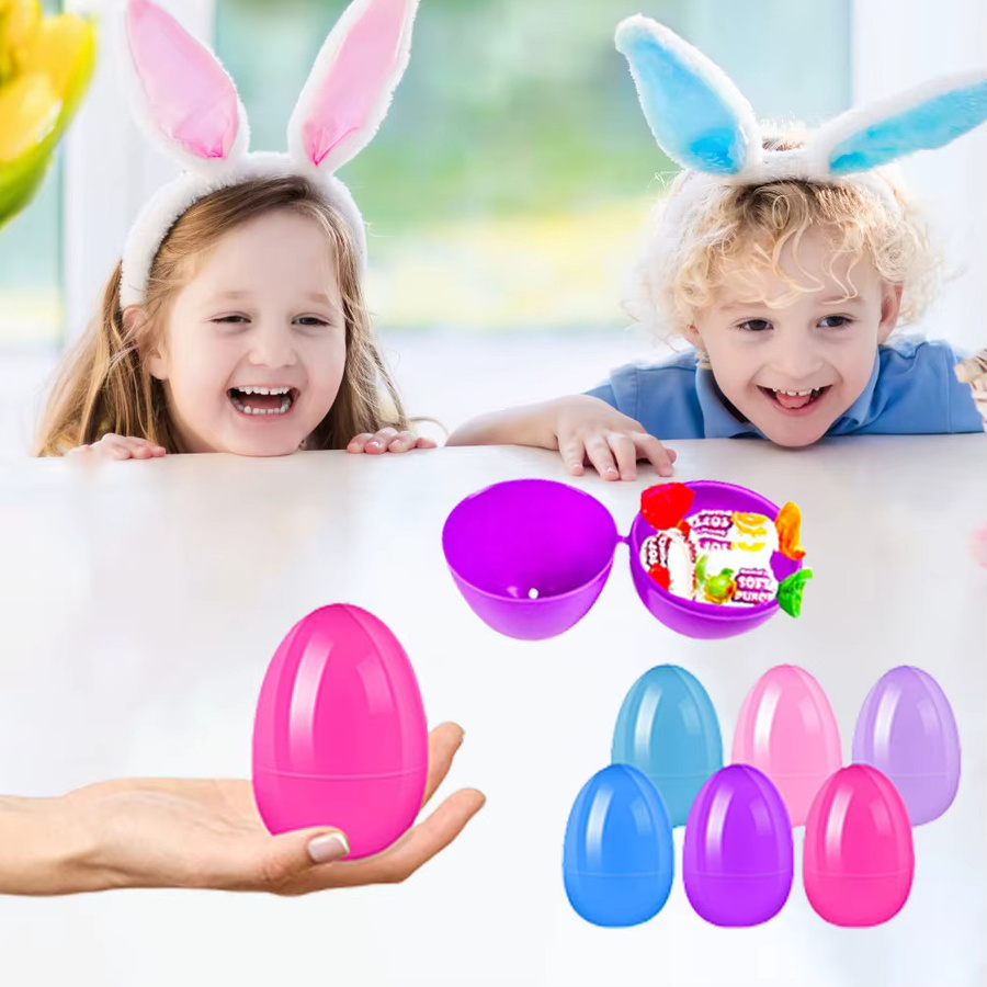 Befüllbare Osterei-Geschenkverpackungsbox aus farbigem Kunststoff, wasserdichte Eierschale in Mehrfarbig für Preiszubehör im Klassenzimmer - Bild 3