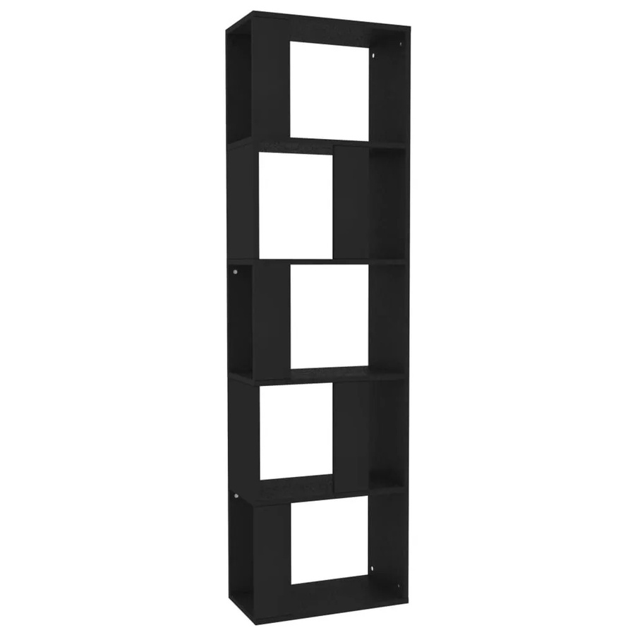 vidaXL Bücherregal und Raumteiler aus Holzwerkstoff in Schwarz, B/T/H: 45 x 24 x 159 cm - Bild 2