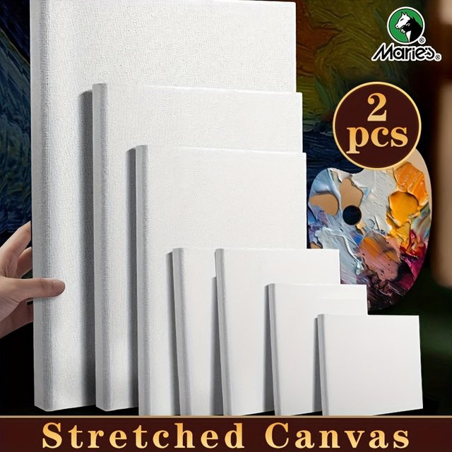 Marie's 2er-Pack gespannte Leinwände in Weiß für Öl, Acryl und Tempera mit 8 verschiedenen Größen - Bild 1