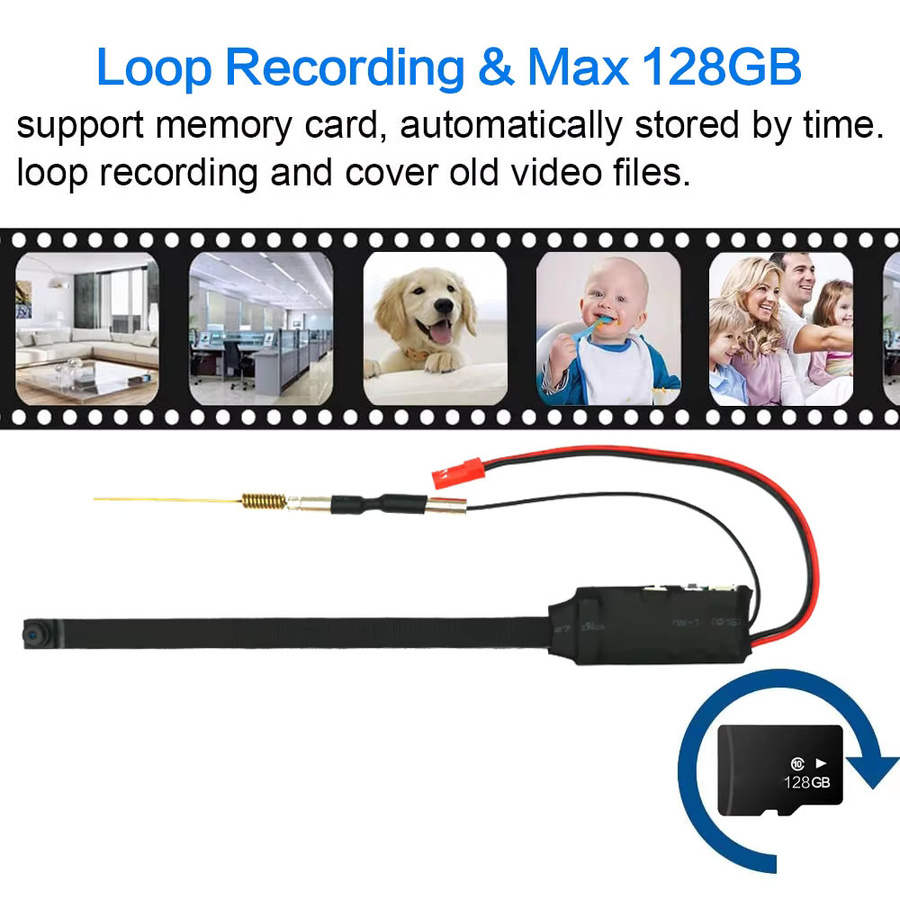 Virwir Mini WiFi Kamera 1080P HD Video Recorder mit Bewegungserkennung und Remote View in Schwarz - Bild 5