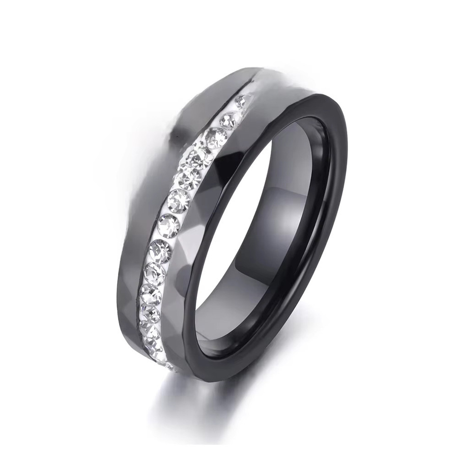 Lokaer Ring Keramik, Schwarz, Weiß, Kristall, Damen - Bild 2