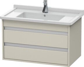 Duravit Waschtischunterschrank Ketho in Tau mit 2 Schubladen, wandhängend, B: 80 cm, T: 45,5 cm, H: 48 cm - Bild 1
