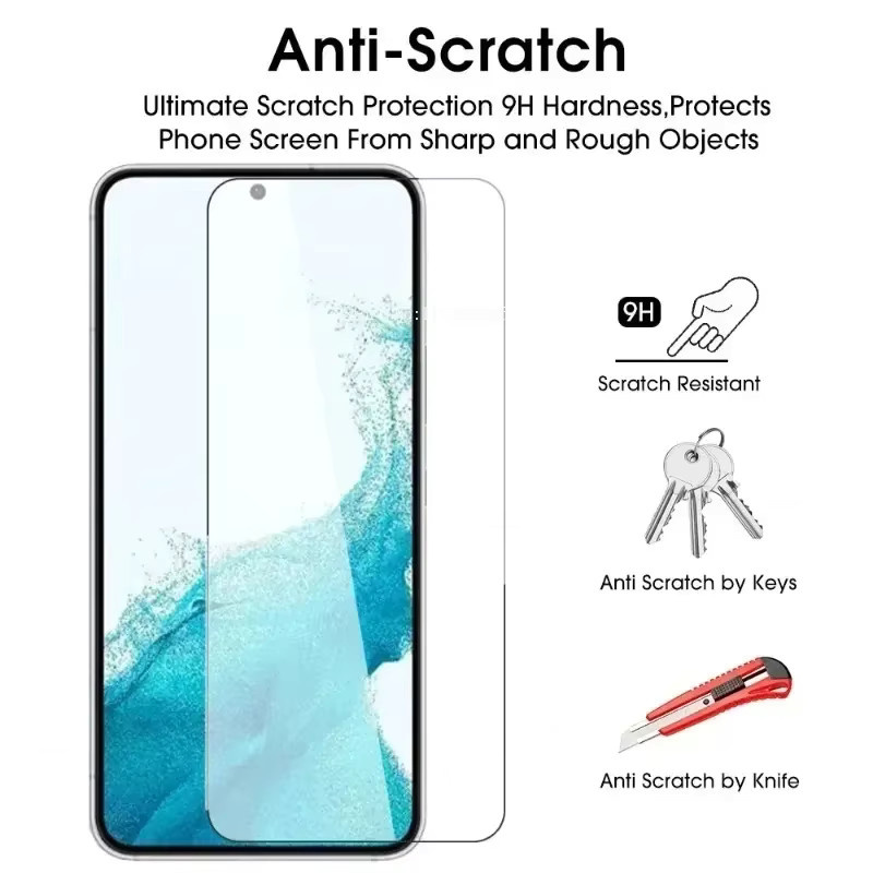 3er-Set gehärtetes Glas Vollbildschutz für Samsung Galaxy S25 S24 S23 S22 S21 Ultra Plus sowie Note 20 10 9 8 S10 S9 S8 in Transparent - Bild 2