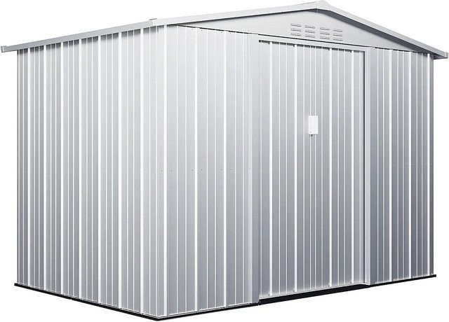 Schrebergartenhaus Linus von Vente-unique in Hellgrau aus Stahl mit einer Höhe von 257 cm - Bild 1