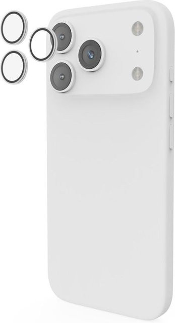 Hama Lens Protect Kameraschutz Schutzglas für iPhone 17 Pro und iPhone 17 Pro Max, 3 Einzellinsen, transparent und weiß - Bild 1