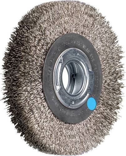 PFERD Rundbürste RBU breit ungezopft aus Edelstahl-Draht Ø 0,30 mm, Farbe Silber, Durchmesser: 150 mm, Breite: 25 mm - Bild 1