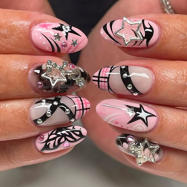 YADORNOS Künstliche Nägel, rosa, glänzend, Damen - Bild 1