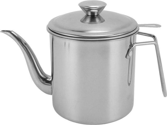 CosyHome Speckfettbehälter aus Edelstahl mit Sieb und Staubschutz, Weiß, 1,4 l - Bild 1