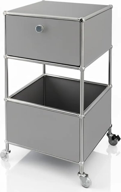 Floordirekt Metallregal Concept Epure MK-145 mit Rollen in Grau, B/T/H: 40 x 40 x 75 cm - Bild 1