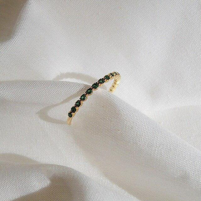 Ring 925 Silber, Zirkonia, Gold, Damen - Bild 1