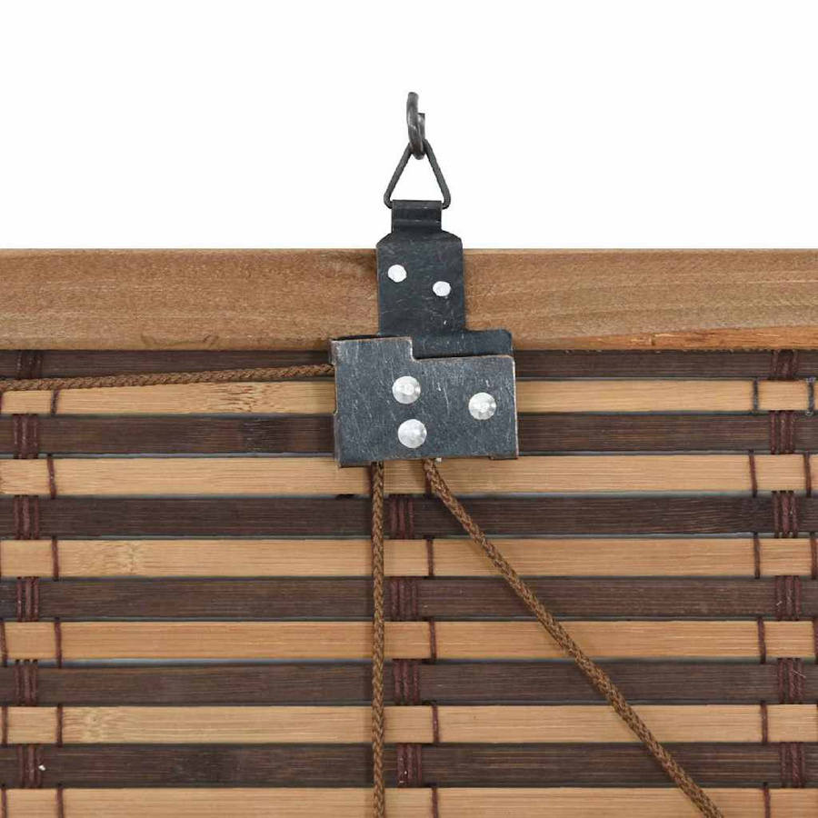 vidaXL Bambus-Rollo Braun, semi-transparent, B: 80 cm, H: 160 cm - Bild 6