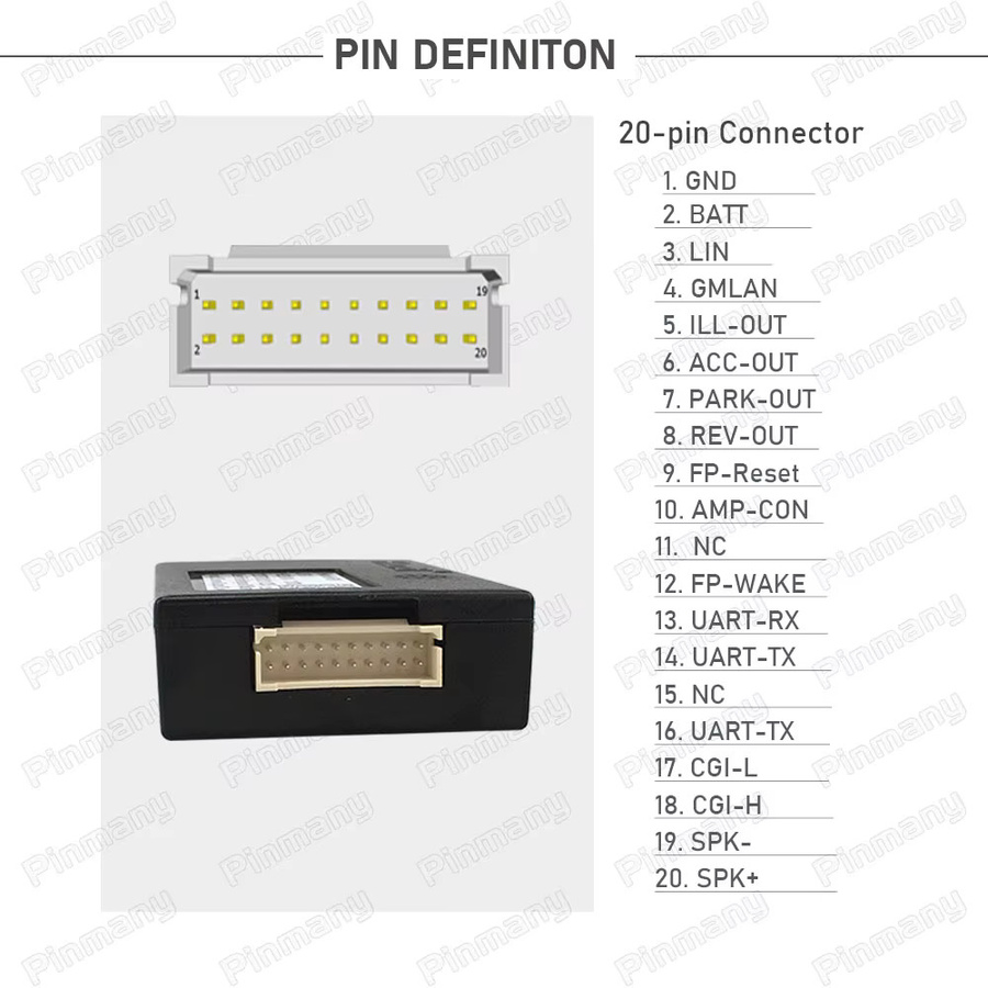 Hiworld CAN-Bus-Decoder GMF1 16-Pin Black Box für Opel Mokka X Insignia Astra J K Karl Corsa E Adam Park Avenue in Schwarz - Bild 2
