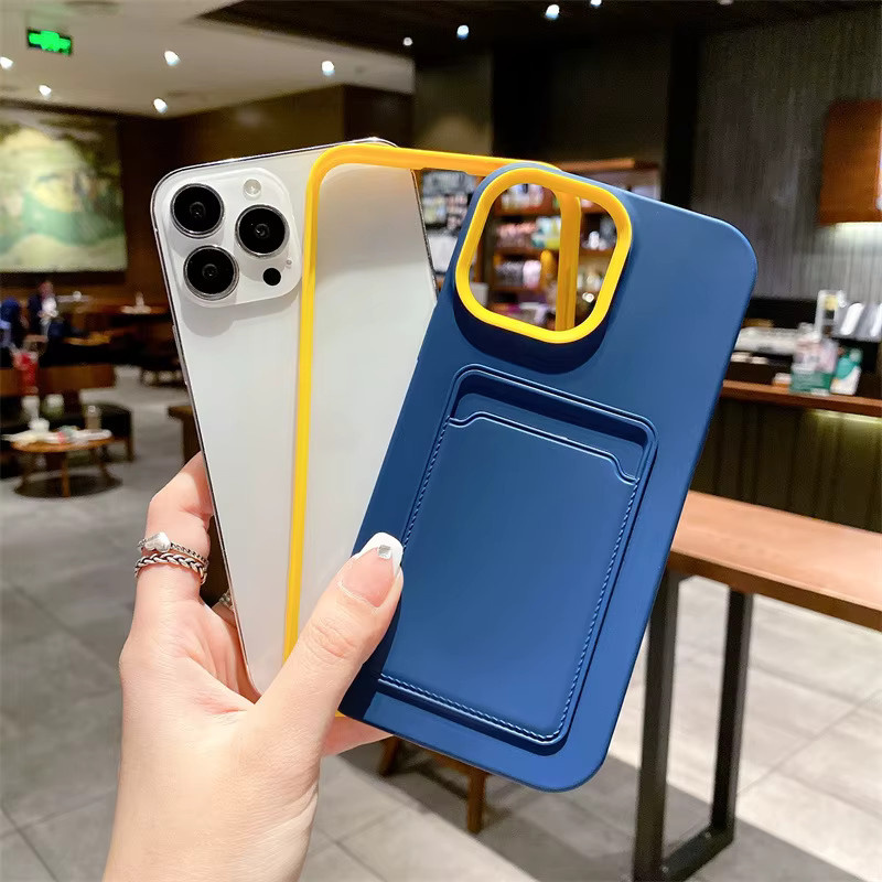 MUQGEW 3-in-1 Kartenhalter-Brieftasche Handyhülle für iPhone 11 bis 16 Pro Max, stoßfeste Abdeckung mit Soft-Touch-Oberfläche - Bild 3