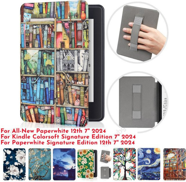Schutzhülle für Kindle Colorsoft 7 Zoll Paperwhite 12. Generation 2024 Signature Edition mit HandStrap und Schlafabdeckung in Multicolour - Bild 1