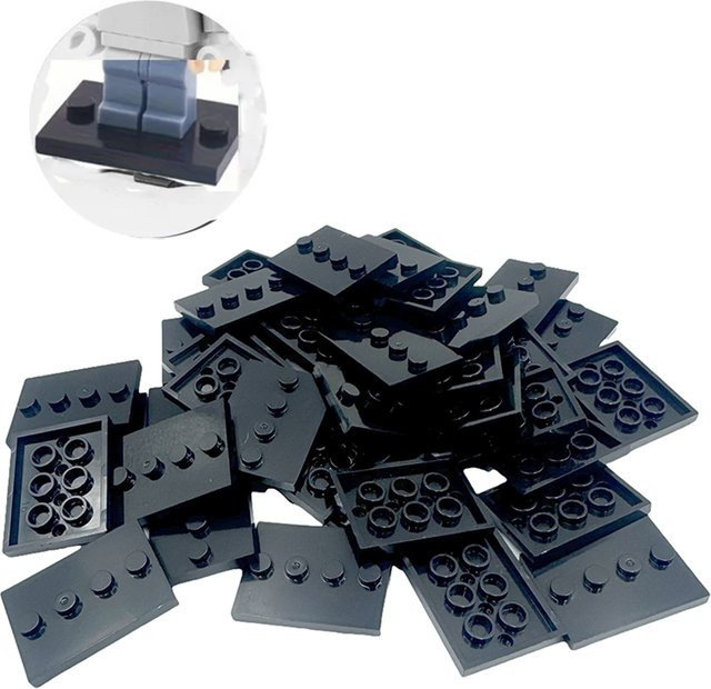 Stadt Figuren Grundplatte Display Halter, 20-teiliges Set, Schwarz - Bild 1