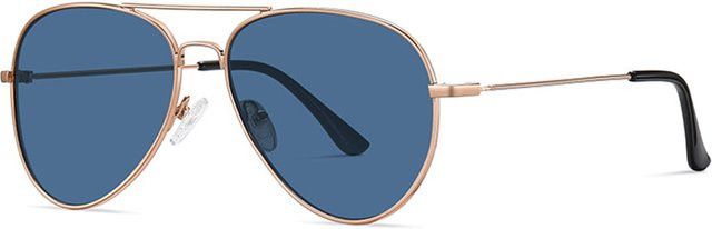 Techsuit 3025 Sonnenbrille Aviator, Metall, Vollrand, Unisex, Gold, Pink, Blau - Bild 1